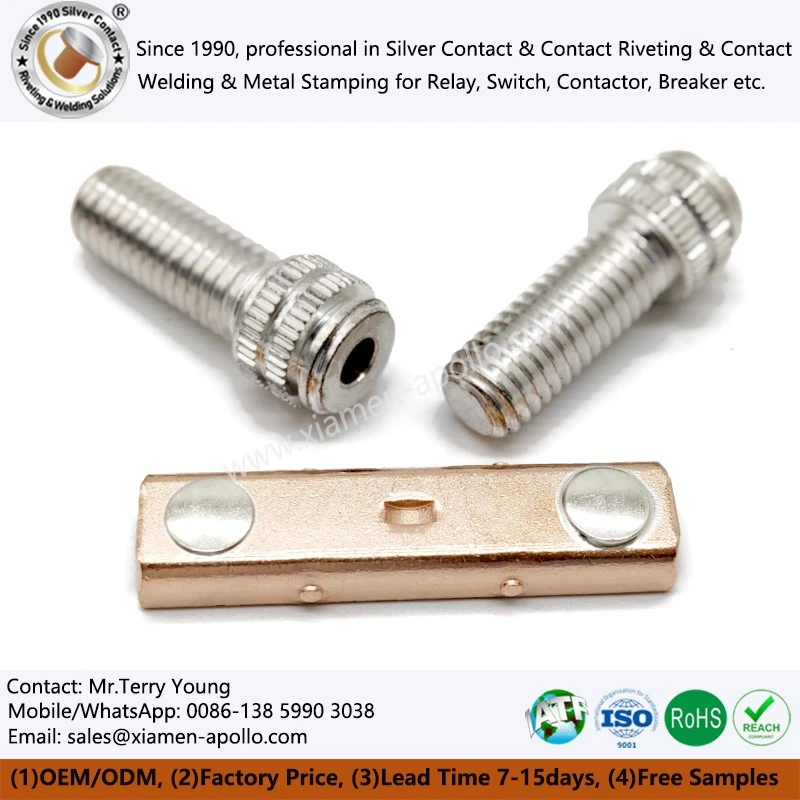 Welded Assembly of Silver Electrical Contacts Welded Assembly of Silver Electrical Contacts
