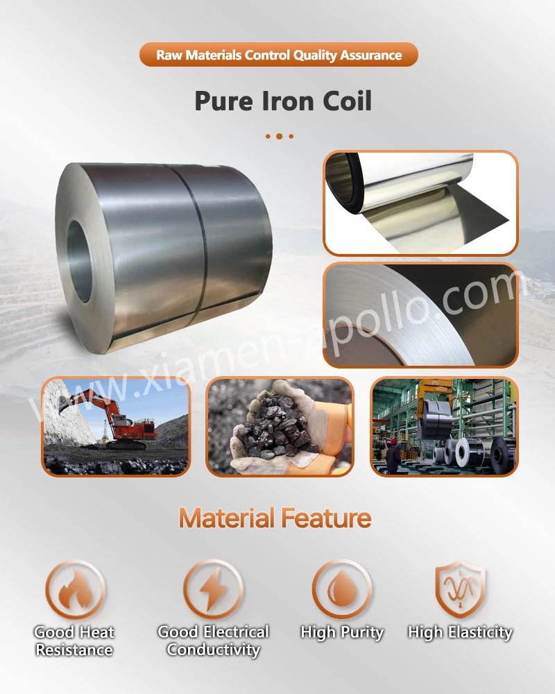 Pure Iron Coil for EV Relay Armature Soft Magnetic Iron Pure Iron Coil for EV Relay Armature Soft Magnetic Iron